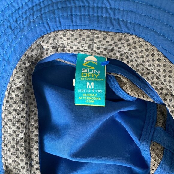 Kids Yosemite National Park Bucket Hat With Drawstring Chin Strap Blue Age 2-5 - Picture 3 of 5